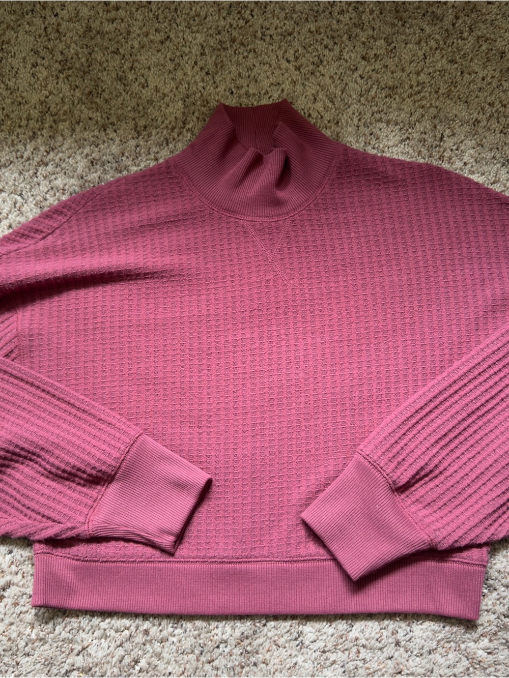 UpWest Mock Neck Sweater in Dusty Rose/Burgundy